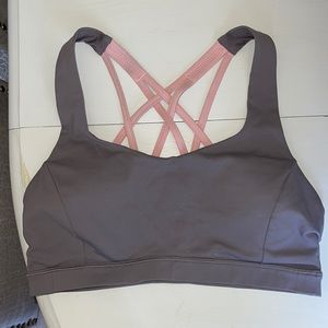 Lululemon pink and purple free to be serene bra